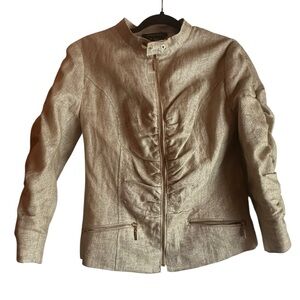 Etcetera Elegant Cream with gold accents Jacket size 8